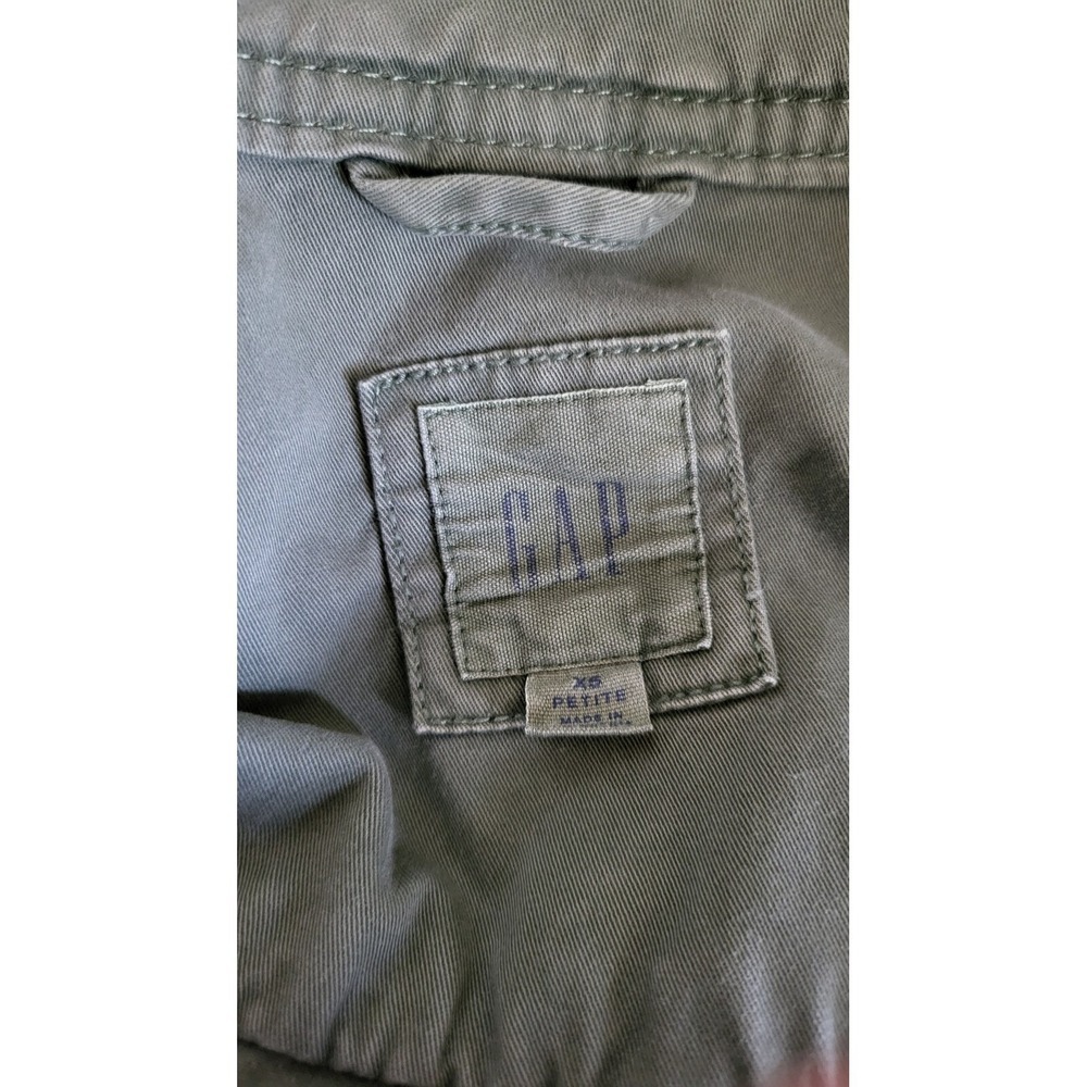 Gap Y2k Army Green Utility Jacket Military Anorak Drawstring Waist Lightweight - Picture 10 of 10